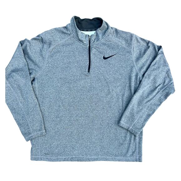 Nike Therma-fit fleece lined gray quarterzip pullover size XL - Picture 1 of 3